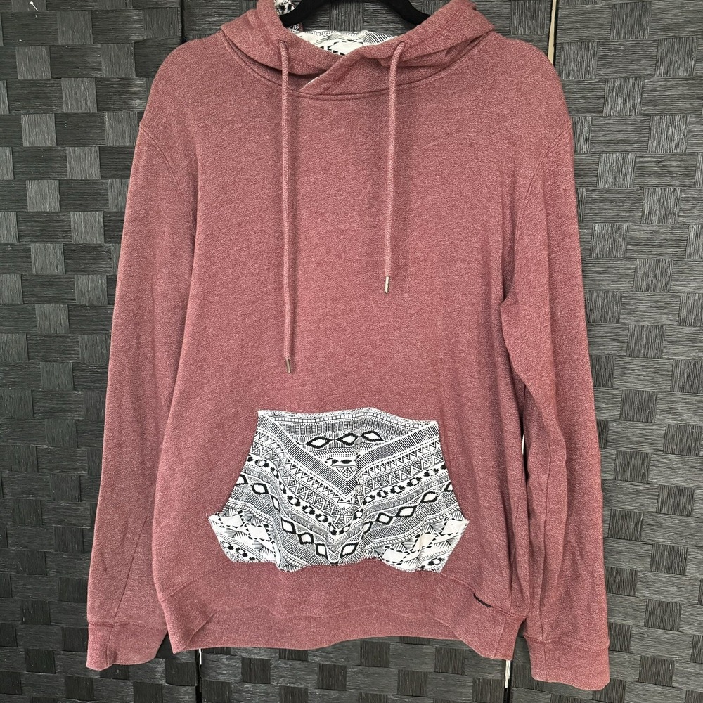 On The Byas Sweatshirt Men's Medium Aztec Pattern Pullover Hoodie Shirt